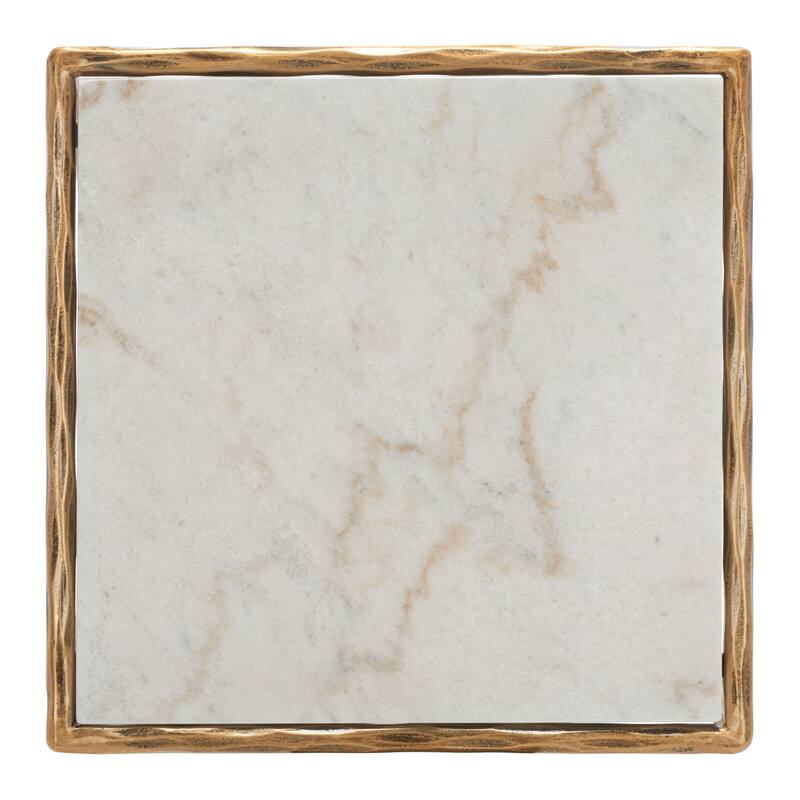 SAFAVIEH Couture Bessy Square Metal Accent Table - 18 In. W x 18 In. D x 20 In. H - 18"W x 18"D x 20"H