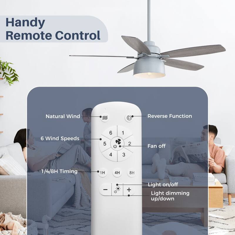 52 Inch Chandelier Ceiling Fan with Lights and Remote, Double-Side Fan Blades Ceiling Fan, Quiet Reversible Ceiling Fan