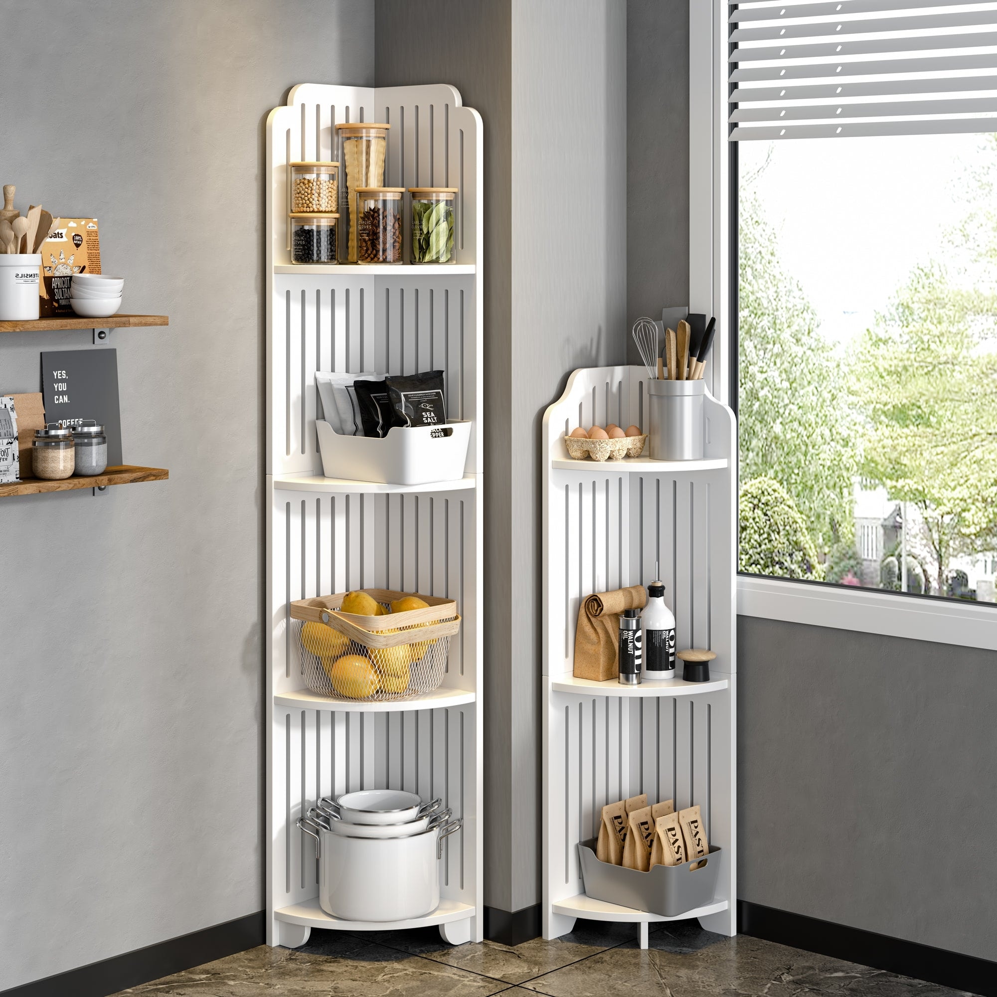 置物 catwalk Javlergo Bathroom Corner Shelf, 3/4-tier Small Storage Rack