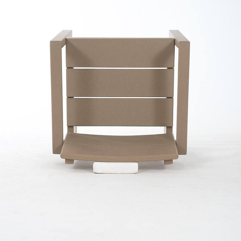 HDPE Outdoor Dining Armchairs, All-Weather Patio Chairs with Backrest & Armrests for Backyard, Deck, Porch, Garden