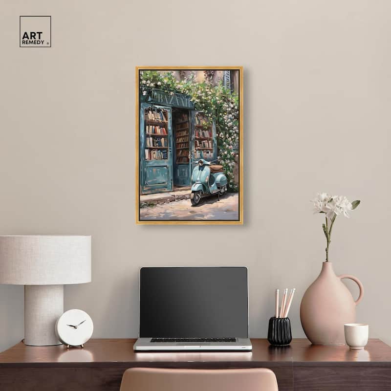 Quaint Bookstore Canvas by Art Remedy