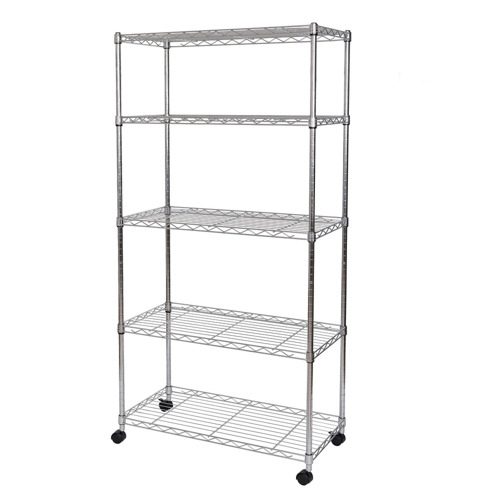 Lorell Light Duty Wire Shelving 4 Tiers 54 Height x 36 Width x 14