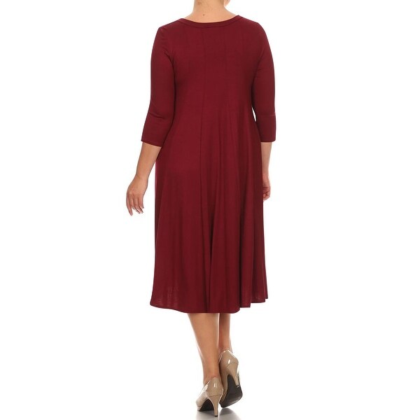 casual plus size midi dresses