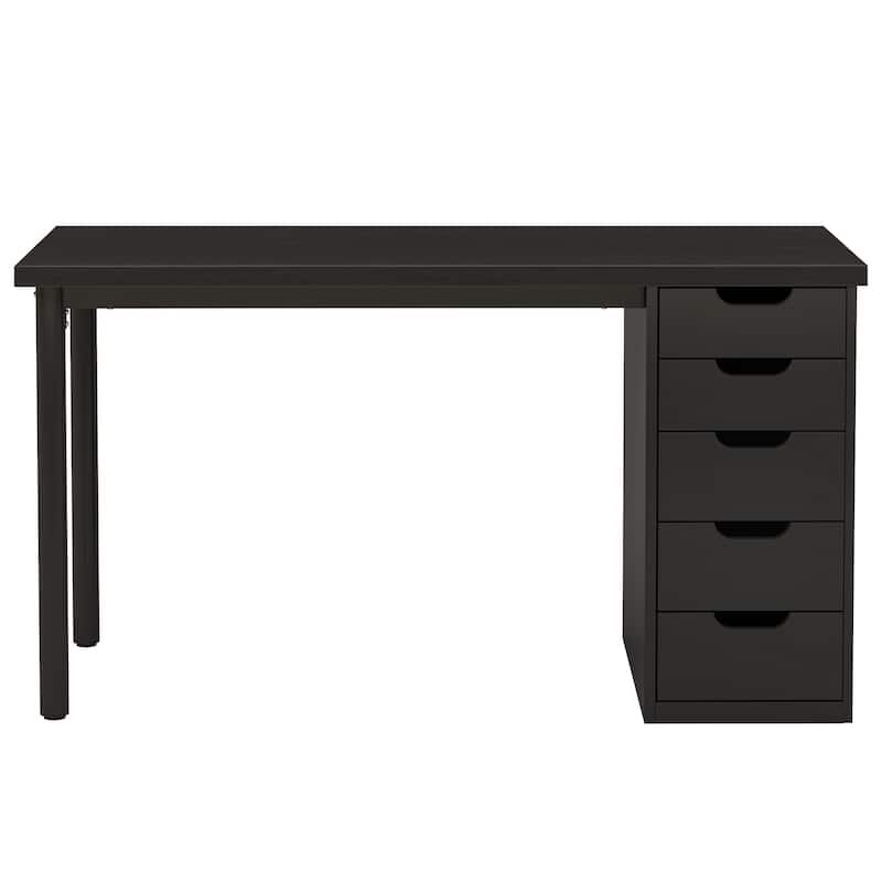 Vanity Desk with 5 Drawers, Modern Makeup Desk with Mulitple Storage, Gifts for Christmas