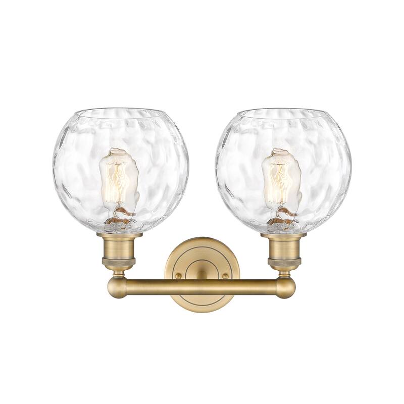 Innovations Lighting Athens Water Glass - 2 Light 17" Bath Vanity Light