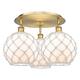 Option Brushed Brass / White Glass with White Rope