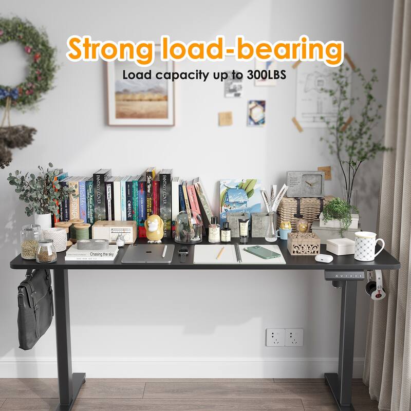 Electric Standing Desk Adjustable Height Sit Stand Home Office Desk with Splice Board