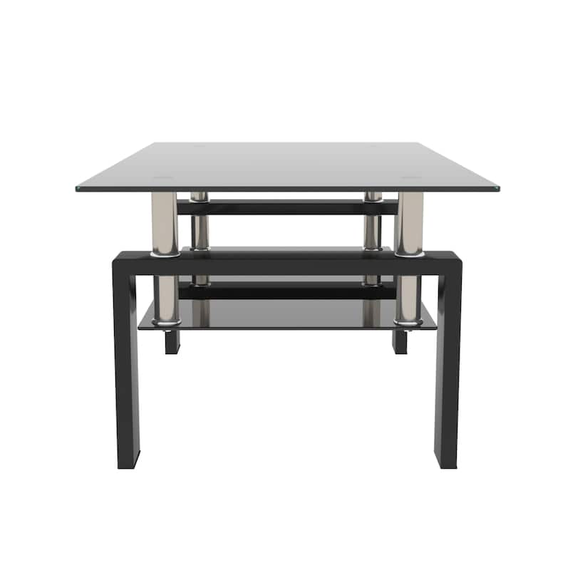 Rectangle Black Glass Coffee Table Bed Bath & Beyond 36099291
