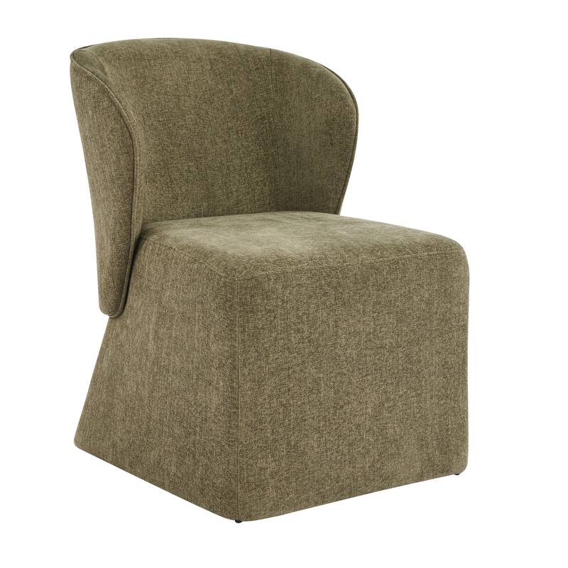 Christopher Knight Home - Eddie Modern Block Silhouette Upholstered Dining Chair with Metal Frame, Versatile Home Use