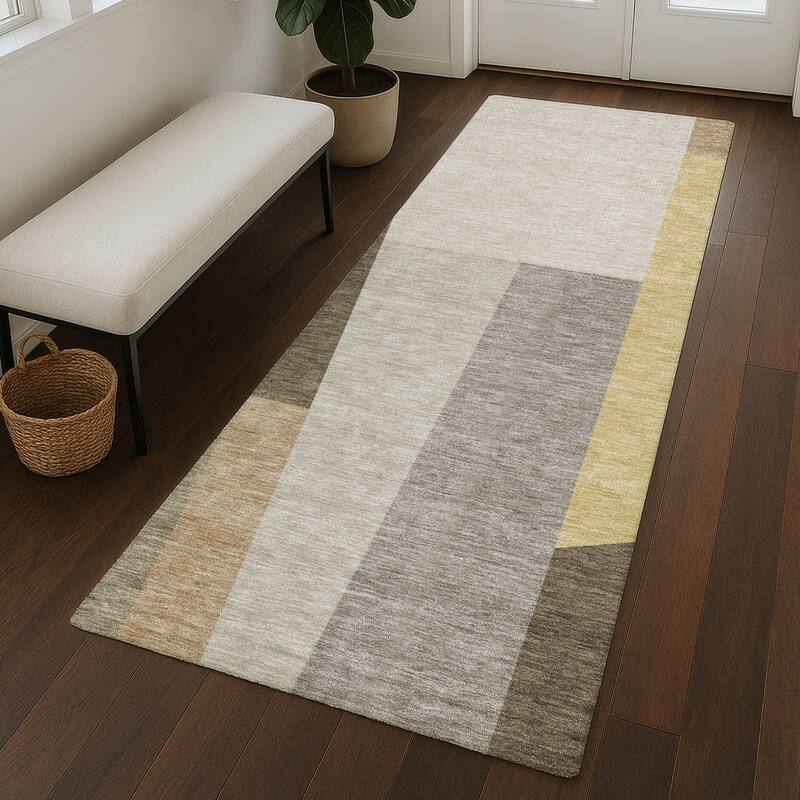 Machine Washable Indoor/ Outdoor Contemporary Jolie Chantille Rug