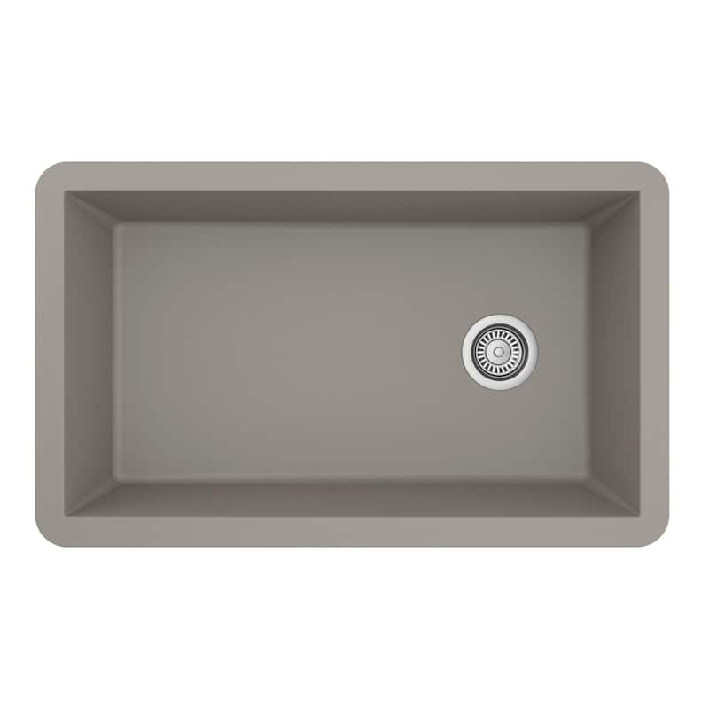 Karran Undermount Quartz Single-bowl Kitchen Sink - Concrete