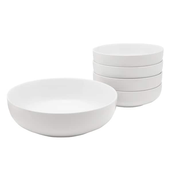 slide 2 of 3, Everyday White 5-Piece Pasta Bowls