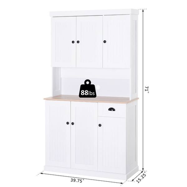 Shop Homcom 71 Wood Kitchen Pantry Storage Cabinet Microwave Oven Stand With Storage White Oak Grain Overstock 31486110,Tsmym Byt Sghyr Ojmyl