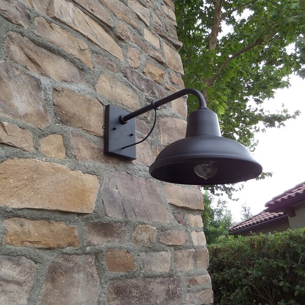 Tanner 1 Light Exterior Wall Lighting in Black Finish Black Finish