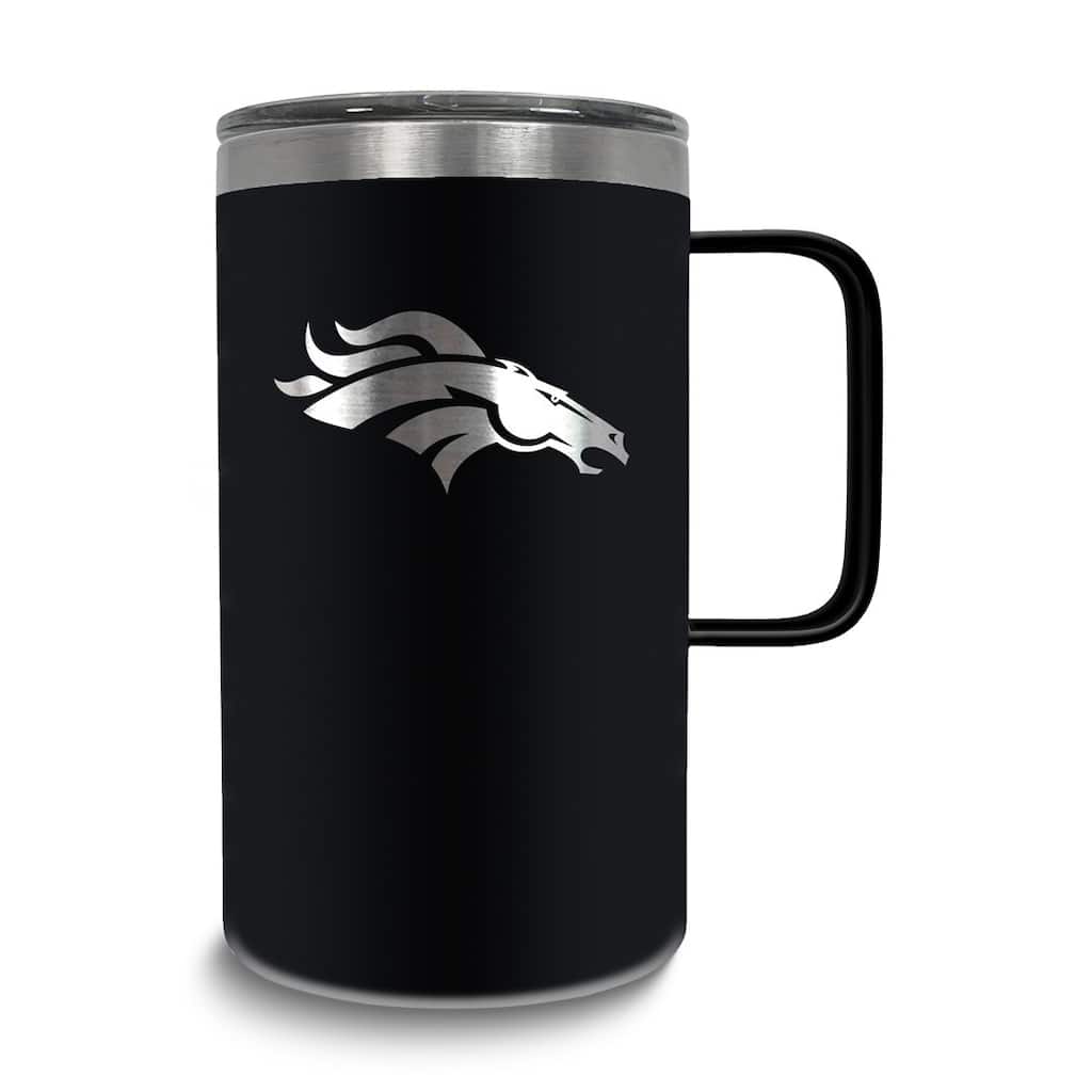 NFL Denver Broncos Stainless Steel 18 Oz. Hustle Mug with Lid