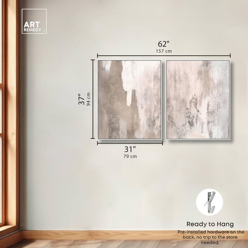 Striated Texture II Canvas Set of 2 by Art Remedy