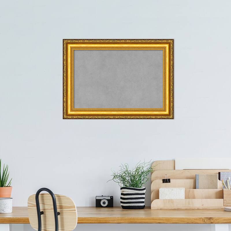 Amanti Art Colonial Embossed Gold Framed Magnetic Board