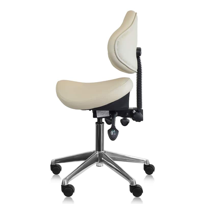 Adjustable Black Firm Saddle Stool Tilt Chair With Wheels Salon Dental Hygienist Rolling Dentist Clinical Hospital Lab