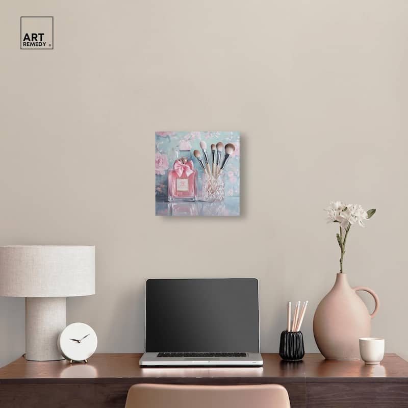 Love Dainty Perfume and Makeup Canvas by Art Remedy, Gallery Wrapped