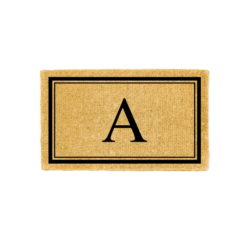28 in. x 16 in. Lettered Monogram Coir Mat, Letter "A"