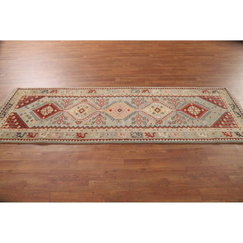 Geometric / Tribal Heriz Serapi Runner Rug Handmade Wool Carpet - 2'8" x 8'0"
