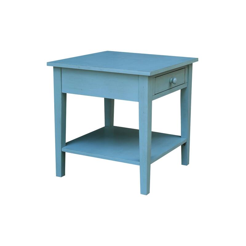 Spencer Square Solid Parawood End Table - 24 in. W x 24 in. D x 25 in. H