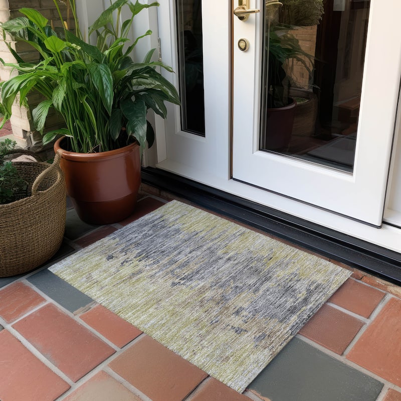 Machine Washable Indoor/ Outdoor Chantille Modern Ombre Rug