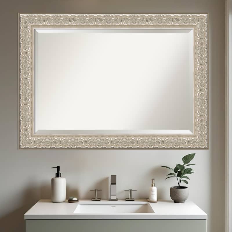 Luxe Beveled Framed Bathroom Vanity Wall Mirror