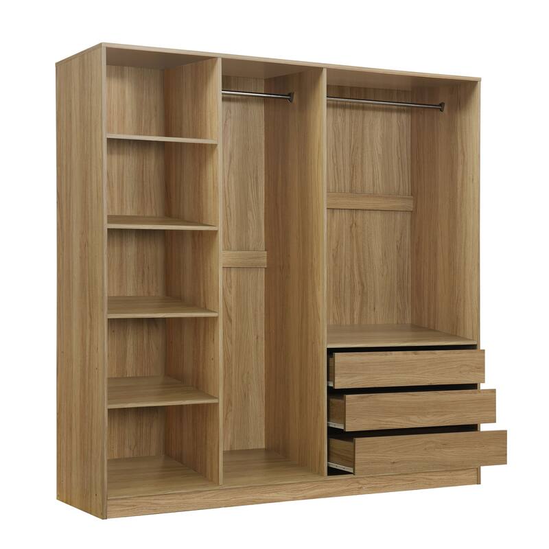 Roomfitters Open Wardrobe Closet System, Freestanding Armoire and Large Storage Organizer with Hanging Rails