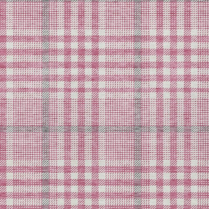 HomeRoots Plaid Transitional Rectangle Outdoor Rug