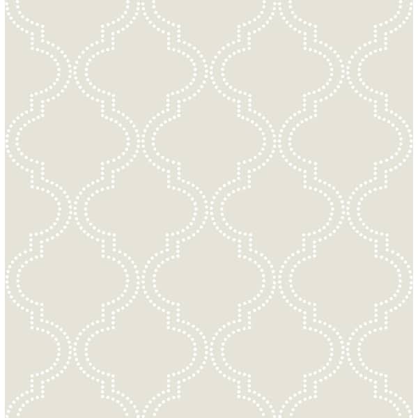 slide 2 of 5, NuWallpaper Taupe Quatrefoil Peel & Stick Wallpaper - 216in x 20.5in x 0.025in