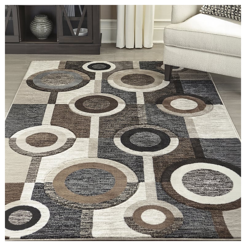 Signature Design by Ashley Guintte 8'2" x 9'6" Rug - 98"W x 114"D x 0"H - 98"W x 114"D x 0"H - Cream/Onyx