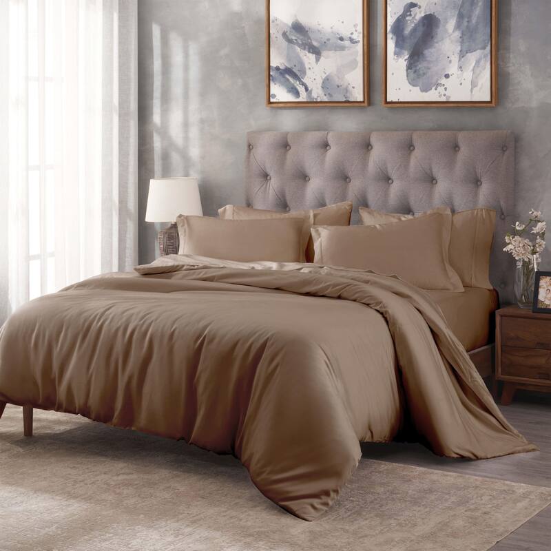 Superior Egyptian Cotton 400 Thread Count Solid Duvet Cover Set