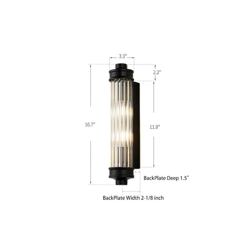 Nordic Postmodern Wall Sconce, European Wall Light in Simple Vintage Glass Crystal