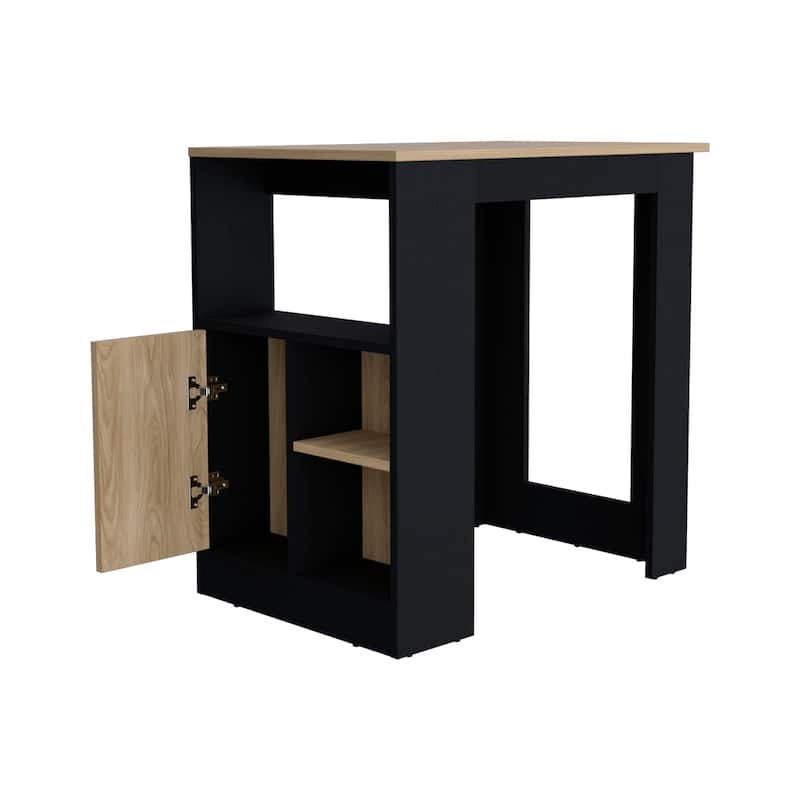Kitchen Island Wynne, Kitchen, White / Light Oak