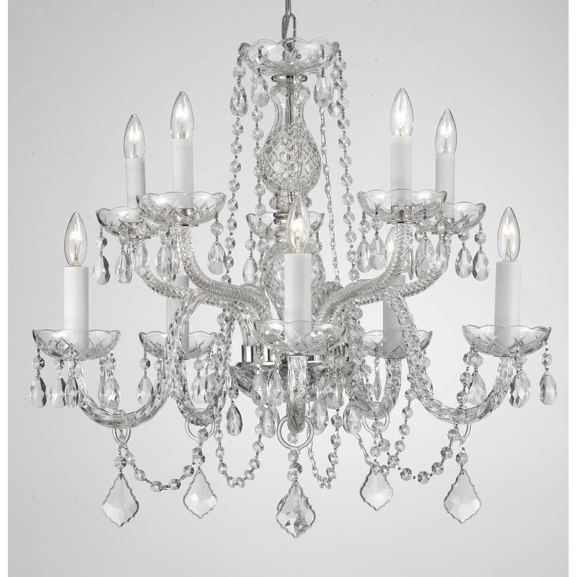 Swarovski Crystal Trimmed Chandelier Lighting Dressed - Chandeliers For Bedrooms by Overstock.com