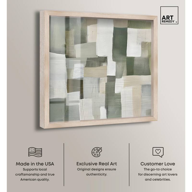 Pale Jade Green I Shadowbox by Art Remedy
