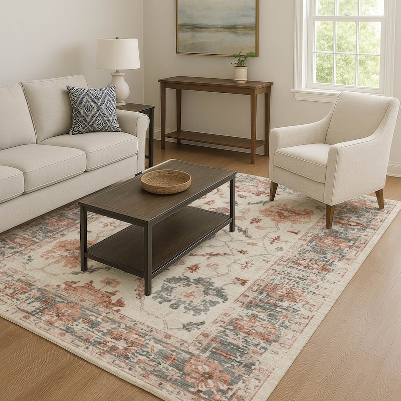 Premium Washable Super Soft Vintage Traditional Mayfield Rug