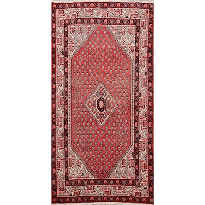Vintage Paisley Botemir Persian Area Rug Wool Handmade Foyer Carpet - 4'0" x 6'10"