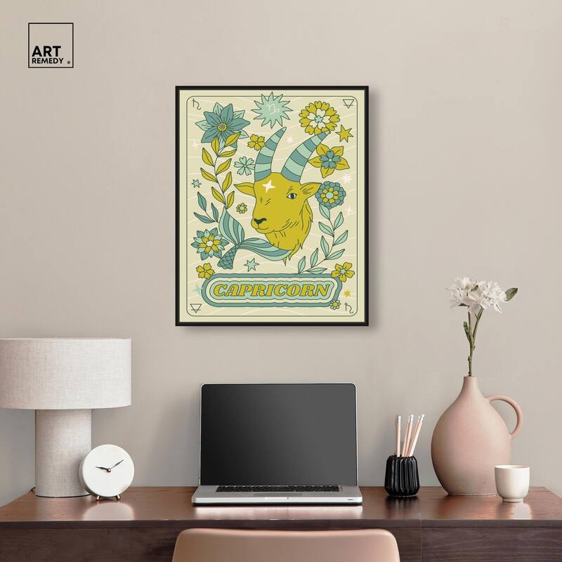 Capricorn Stars Card Canvas by Art Remedy