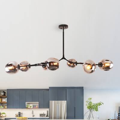 Belladepot Modern Full-angle Adjustable Chandelier with Smoked Glass Shades