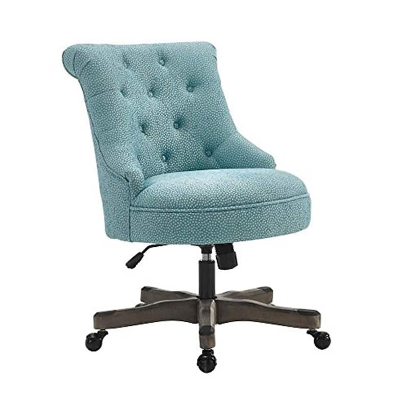 Office Chair Adjustable Height Wood Base Stylish Desk Chair Comfortable Ergonomic Chair