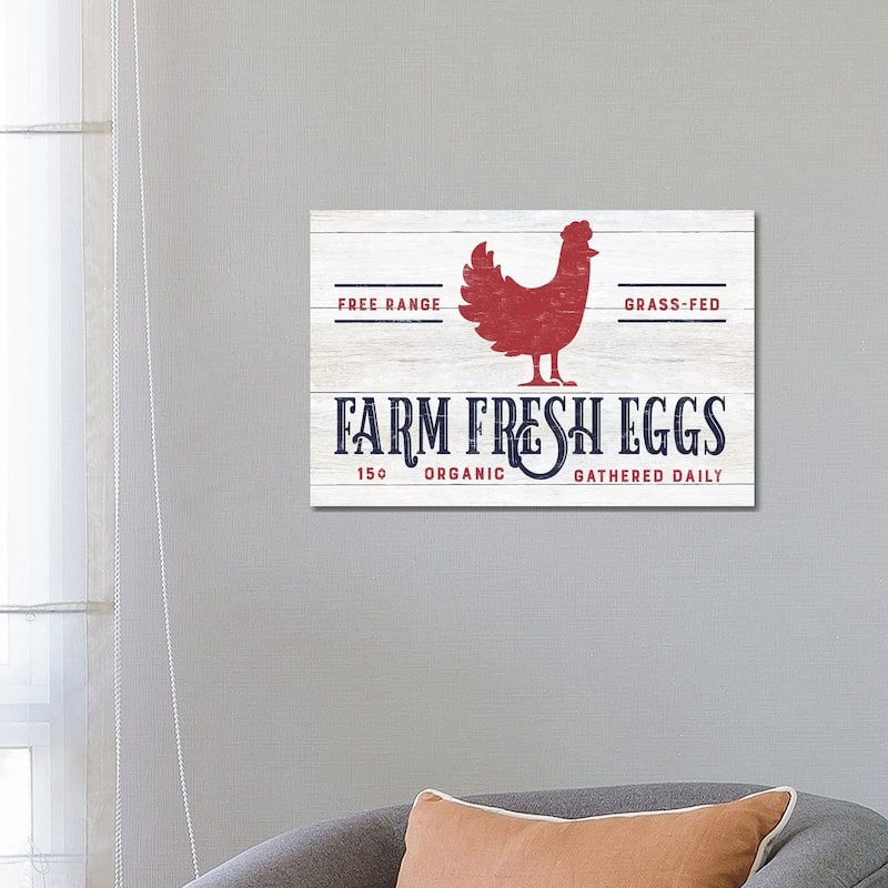 iCanvas "Farm Fresh Eggs" by CAD Designs Canvas Print - 18x26x1.5