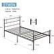 preview thumbnail 26 of 38, VECELO 14 Inch Twin Size Metal Platform Bed Frame,Kids Bed Set of 2, Bed Frame Set of 2