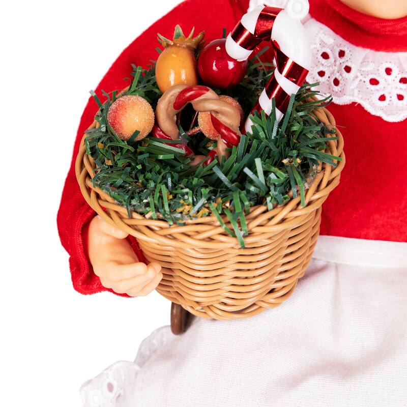 Animated Musical Mrs. Claus in Rocking Chair Christmas Decoration - 14"