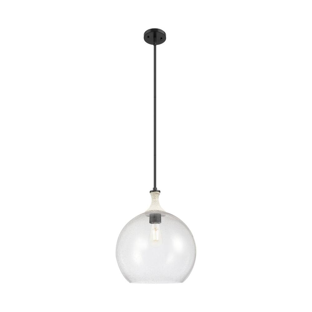 Innovations Lighting Downtown Urban - Astor - 1 Light 14" Rope Detailed Stem Hung Pendant