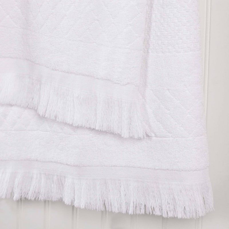 Superior Rolla Cotton Geometric Jacquard Plush Soft Bath Sheet Set of 2