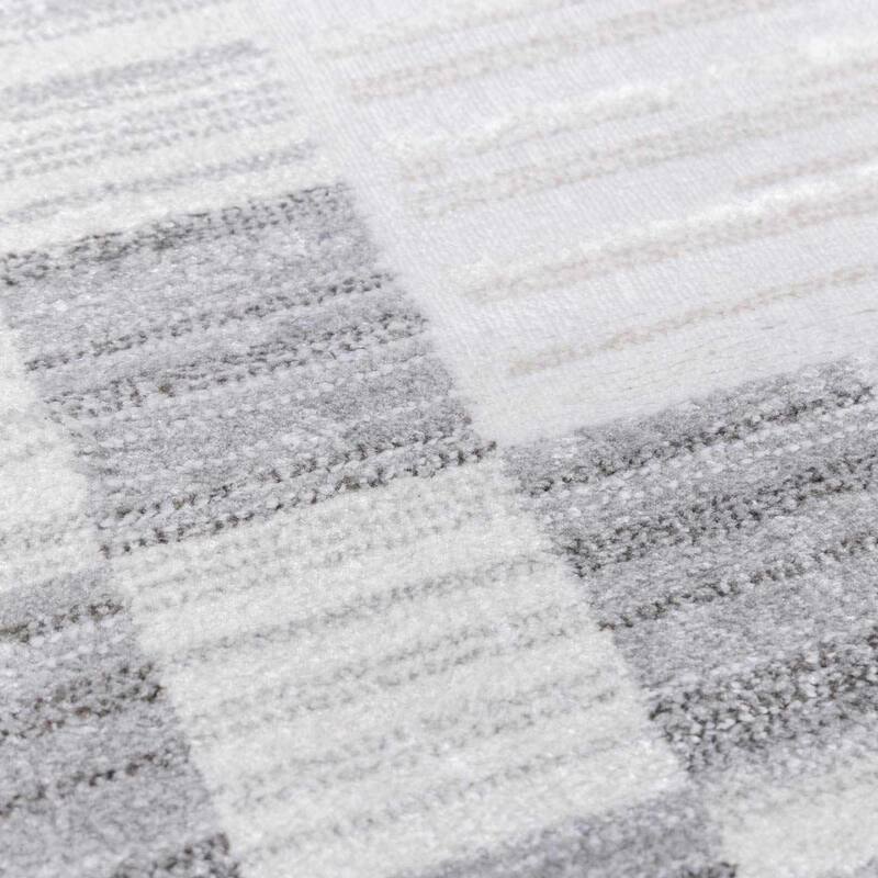 Hauteloom Azrika Hallway, Kitchen Machine Washable Runner Rug - Dark Brown, Beige, Dark Beige - 2'7" x 7'3"