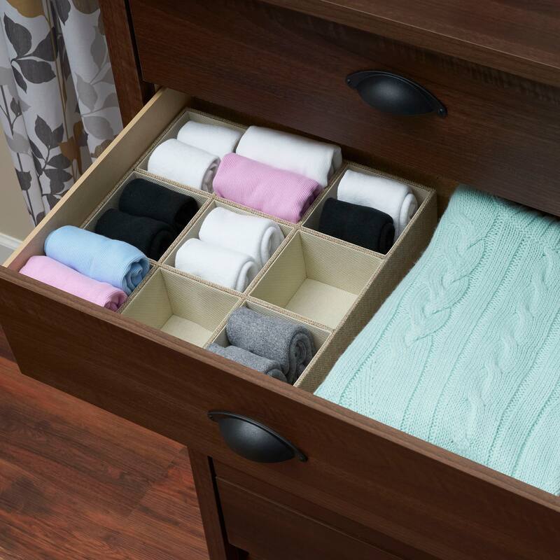 Household Essentials Drawer Organizer Tray with Fabric Cover - 12.0"L x 12.0"W x 3.0"H