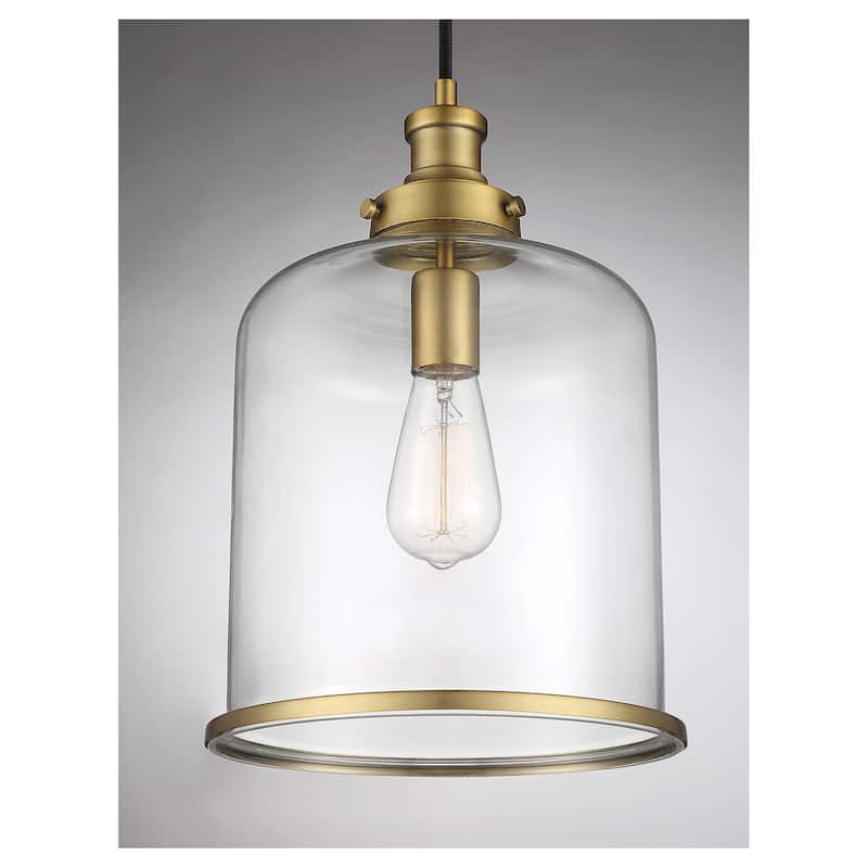 Trade Winds Edward 1-Light Pendant in Natural Brass